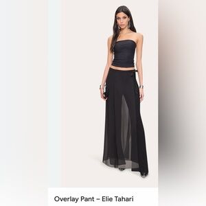 Elie Tahari Sheer Black Overlypants